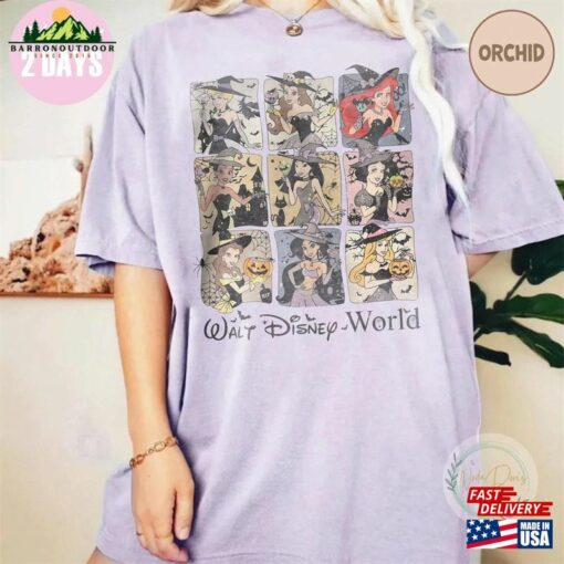 Retro Disney Princess Halloween Shirt Walt World 2023 Sweatshirt Unisex