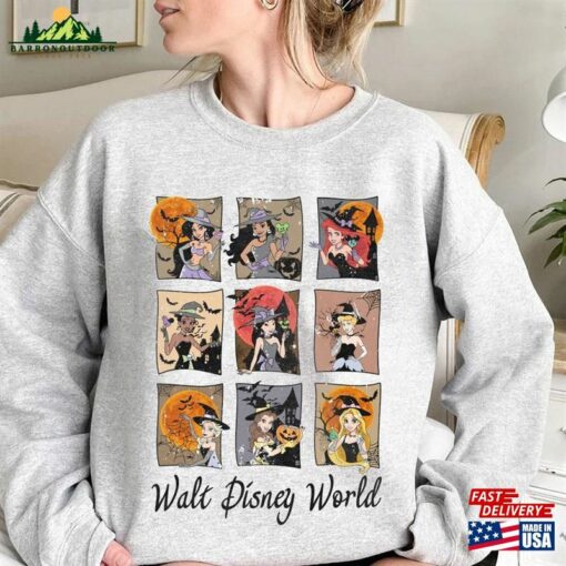 Retro Disney Princess Halloween Shirt Walt World 2023 T-Shirt Sweatshirt