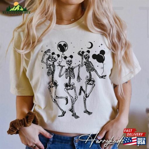 Retro Disney Skeleton Halloween Shirts Shirt 2023 Party Hoodie T-Shirt