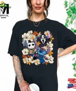 Retro Disney Stitch With Flowers Halloween Shirt T-Shirt Classic 3 Retro Disney Stitch With Flowers Halloween Shirt T Shirt Classic 4