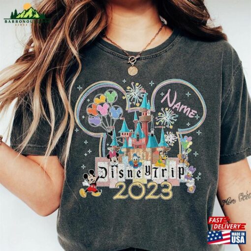 Retro Disney Trip 2023 Comfort Colors Shirts Custom Girl Unisex Sweatshirt