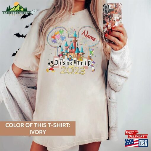 Retro Disney Trip 2023 Comfort Colors Shirts Custom Girl Unisex Sweatshirt