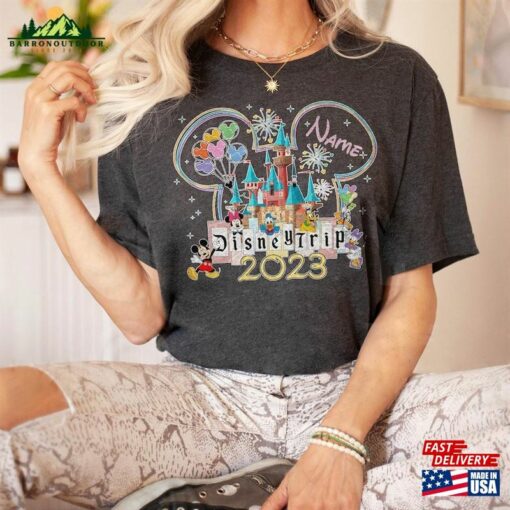 Retro Disney Trip 2023 Comfort Colors Shirts Custom Girl Unisex Sweatshirt