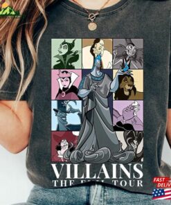 Retro Disney Villains Evil Tour Shirt Villians Characters Concert Music T-Shirt Classic