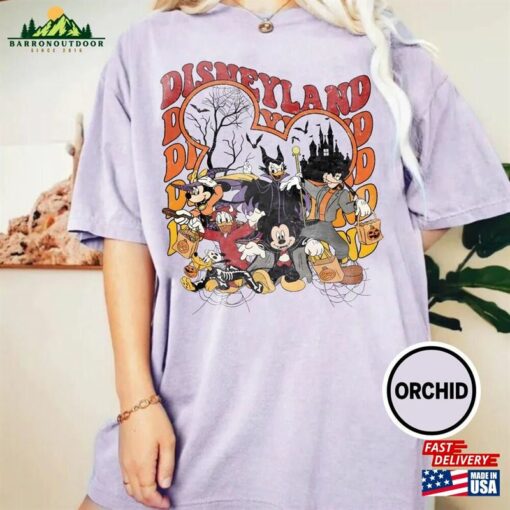 Retro Disneyland Halloween Comfort Colors Shirt Mickey And Friends Disney Vacation 2023 Unisex Sweatshirt