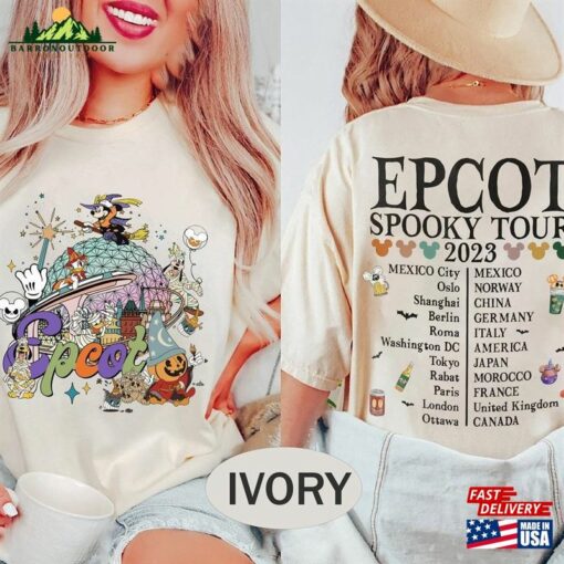 Retro Epcot Halloween Comfort Color Shirt World Tour T-Shirt Unisex