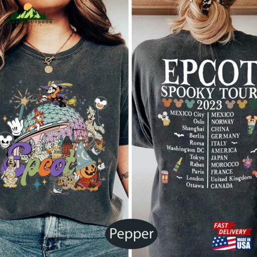 Retro Epcot Halloween Comfort Color Shirt World Tour T-Shirt Unisex