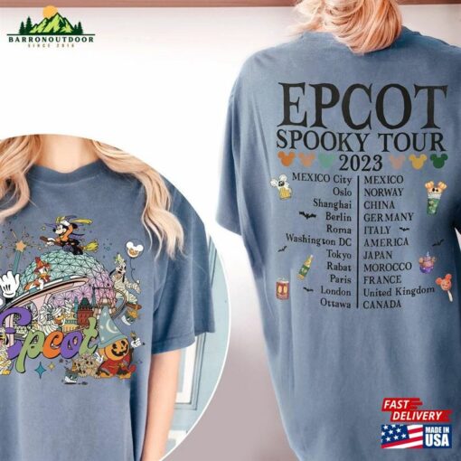 Retro Epcot Halloween Comfort Color Shirt World Tour T-Shirt Unisex