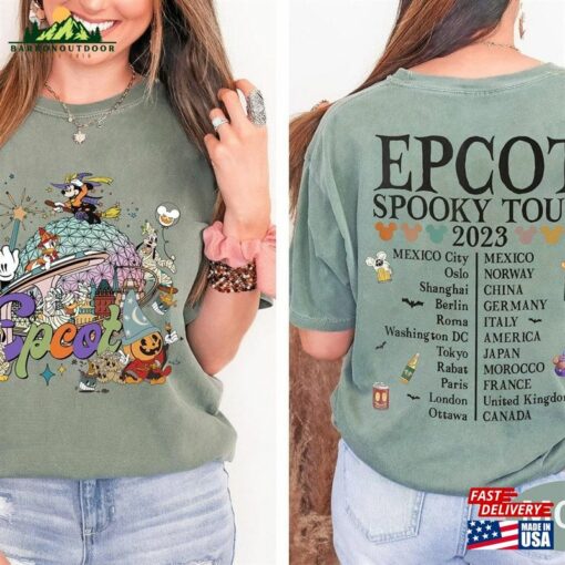 Retro Epcot Halloween Comfort Color Shirt World Tour T-Shirt Unisex