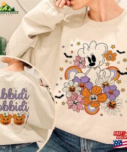 Retro Floral Disneyland Minnie Ghost Shirt Bibbidi Bobbidi Boo Halloween 2023 Princess T-Shirt Classic