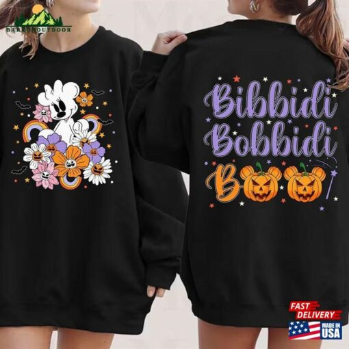 Retro Floral Disneyland Minnie Ghost Shirt Bibbidi Bobbidi Boo Halloween 2023 Princess T-Shirt Classic