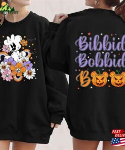 Retro Floral Disneyland Minnie Ghost Shirt Bibbidi Bobbidi Boo Halloween 2023 Princess Unisex Classic 3