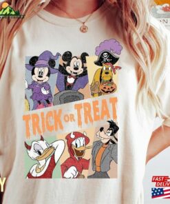 Retro Halloween Disney Mickey Trick Or Treat Comfort Color Shirt Pumpkin And Friends Unisex T-Shirt Classic Retro Halloween Disney Mickey Trick Or Treat Comfort Color Shirt Pumpkin And Friends Unisex T-Shirt Classic
