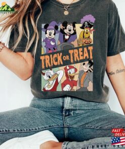 Retro Halloween Disney Mickey Trick Or Treat Comfort Color Shirt Pumpkin And Friends Unisex T-Shirt Classic 2 Retro Halloween Disney Mickey Trick Or Treat Comfort Color Shirt Pumpkin And Friends Unisex T Shirt Classic 3