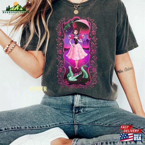 Retro Halloween Flower Poison Tightrope Walker Sweater Girl Haunted Mansion Comfort Color Shirt Classic Sweatshirt