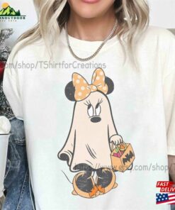 Retro Halloween Minnie Ghost Shirt Mickey Spooky Season Pumpkin Tshirt Sweatshirt Unisex