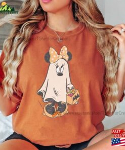 Retro Halloween Minnie Ghost Shirt Mickey Spooky Season Pumpkin Tshirt Sweatshirt Unisex