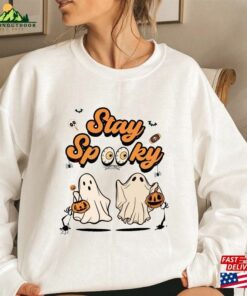 Retro Halloween Sweatshirt Stay Spooky Sweater Cute Ghost Classic
