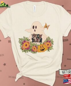 Retro Halloween T Shirt Floral Ghost T Shirt Unisex 3