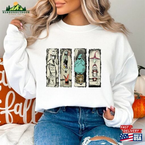 Retro Haunted Mansion The Nightmare Before Christmas Hoodie Sweatshirt Disney Halloween Unisex T-Shirt