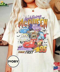 Retro Lightning Cars Halloween Matching Shirt Racing Group Tee And Friend Family Trip Classic Unisex