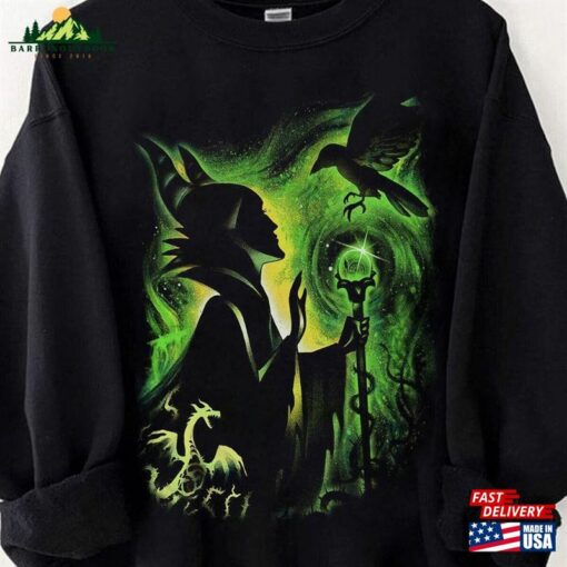 Retro Maleficent Shirt Disney Villain T-Shirt Halloween Unisex Sweatshirt