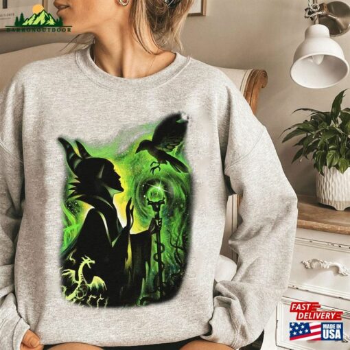 Retro Maleficent Shirt Sleeping Beauty Disney Halloween Sweatshirt Unisex