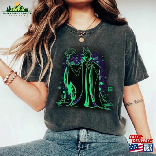 Retro Maleficent Shirt Sleeping Beauty Disney Halloween Unisex Hoodie