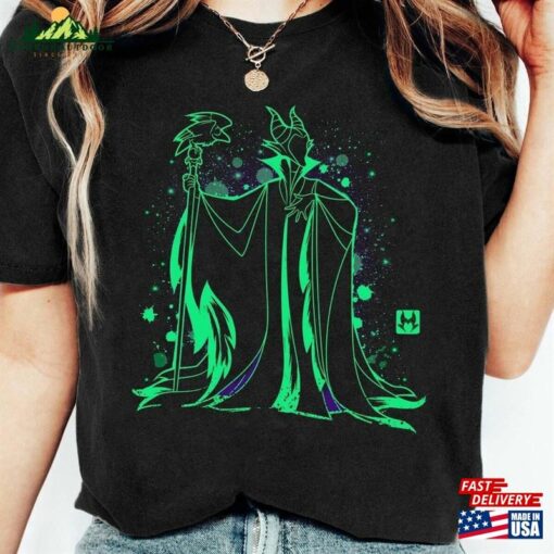 Retro Maleficent Shirt Sleeping Beauty Disney Halloween Unisex Hoodie