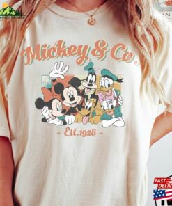 Retro Mickey And Co Comfort Colors Shirt Friends Disneyland Halloween Sweatshirt Hoodie