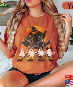 Retro Mickey And Friend Ghost Comfort Colors Shirt Oogie Boogie Pumpkin Hoodie Classic