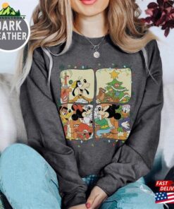 Retro Mickey And Friends Christmas Sweatshirt Vintage Disney Merry Shirt Disneyland Unisex Hoodie 3