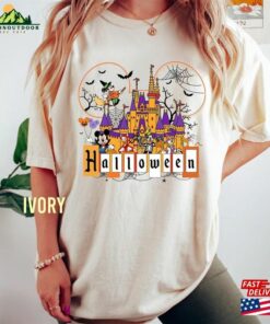 Retro Mickey And Friends Halloween Comfort Color Shirt Disney Skeleton Balloons Sweatshirt Classic