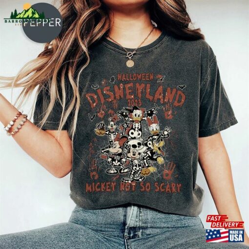 Retro Mickey And Friends Halloween Comfort Color Shirt Disneyland 2023 Horror Classic Sweatshirt