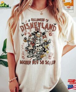 Retro Mickey And Friends Halloween Comfort Color Shirt Disneyland 2023 Horror Classic Unisex