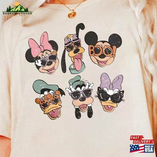 Retro Mickey And Friends Halloween Comfort Colors Shirt Disney Matching Classic Sweatshirt