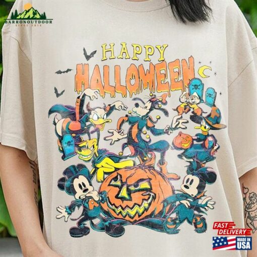 Retro Mickey And Friends Halloween Shirt Happy Classic T-Shirt