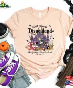 Retro Mickey And Friends Shirt Vintage Disneyland Halloween Est 1955 The Spookiest Place On Earth Disney Castle Unisex Sweatshirt