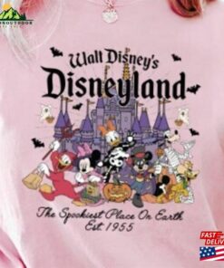 Retro Mickey And Friends Shirt Vintage Disneyland Halloween Est 1955 The Spookiest Place On Earth Disney Castle Unisex Sweatshirt