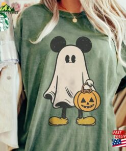 Retro Mickey Ghost Halloween Comfort Colors Shirt Not So Scary Spooky Season Classic Unisex