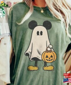 Retro Mickey Ghost Halloween Comfort Colors Shirt Not So Scary Spooky Season Unisex Classic