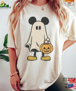 Retro Mickey Ghost Halloween Comfort Colors Shirt Not So Scary Spooky Season Unisex Classic 3