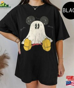 Retro Mickey Ghost Halloween Comfort Colors Shirt Spooky Season Hoodie Classic 3