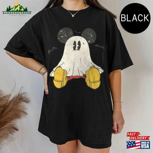 Retro Mickey Ghost Halloween Comfort Colors Shirt Spooky Season Hoodie Classic