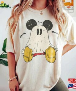 Retro Mickey Ghost Halloween Comfort Colors Shirt Spooky Season Hoodie Classic 4