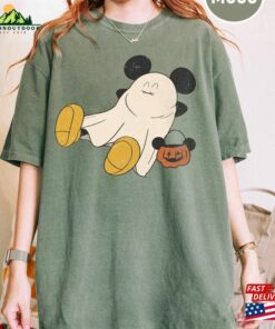 Retro Mickey Ghost Halloween Comfort Colors Shirt Spooky Season Hoodie Sweatshirt