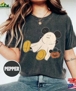 Retro Mickey Ghost Halloween Comfort Colors Shirt Spooky Season Hoodie Sweatshirt 3