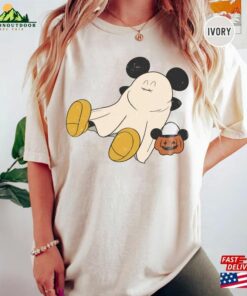 Retro Mickey Ghost Halloween Comfort Colors Shirt Spooky Season Hoodie Sweatshirt 4