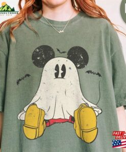 Retro Mickey Ghost Halloween Comfort Colors Shirt Spooky Season Hoodie Unisex