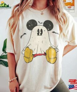 Retro Mickey Ghost Halloween Comfort Colors Shirt Spooky Season Hoodie Unisex 4